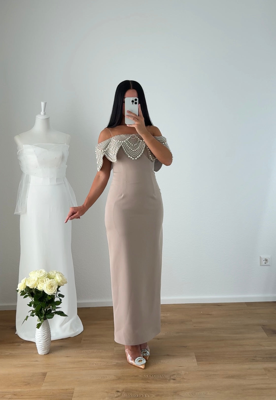 Cennet Dress in Beige