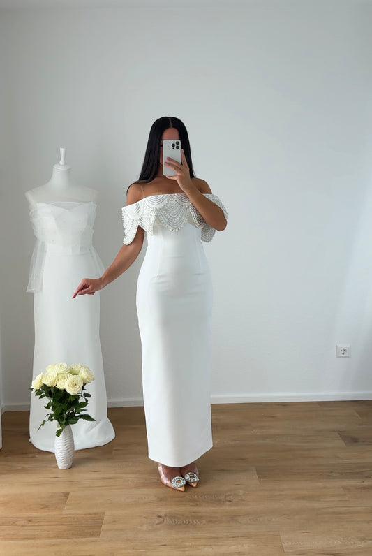 Cennet Dress in White